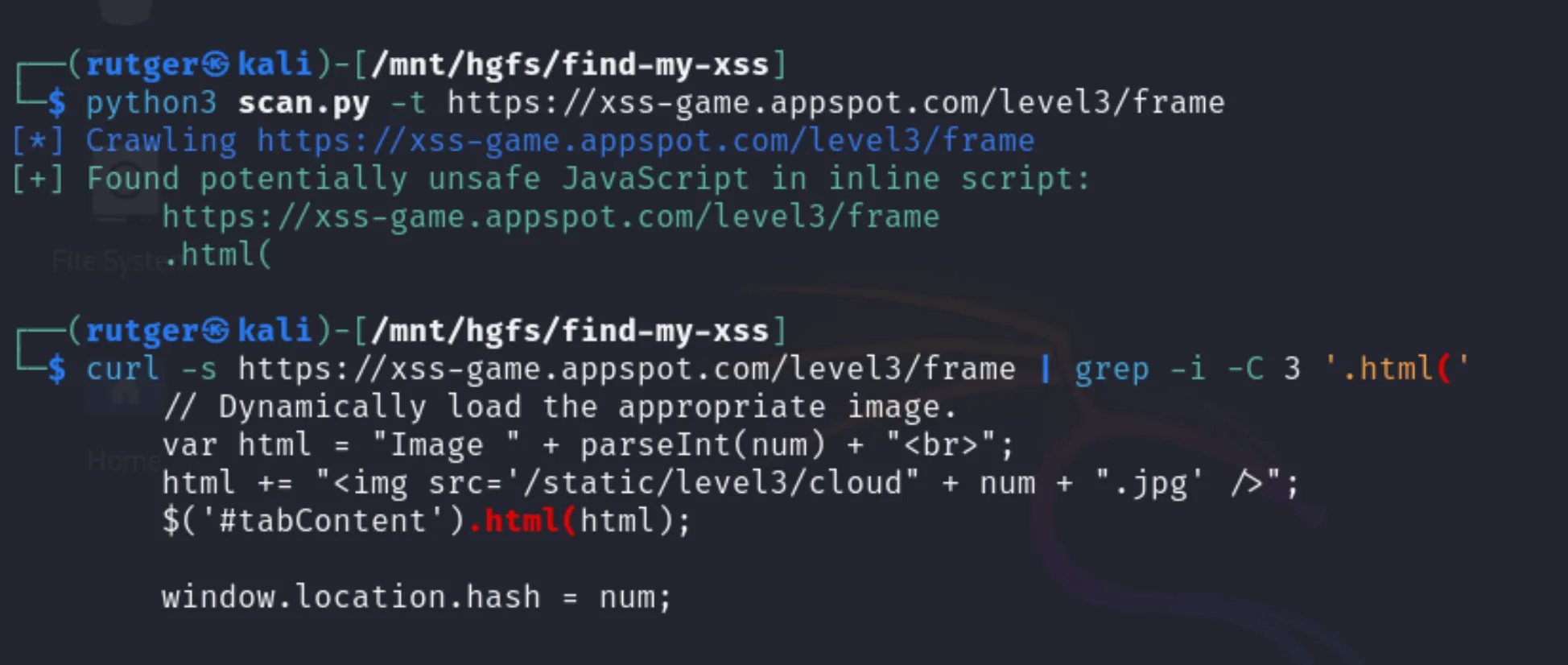 Dangerous term in script