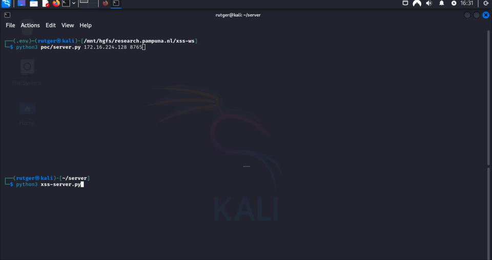 Demonstrating the Websocket Proof of Concept