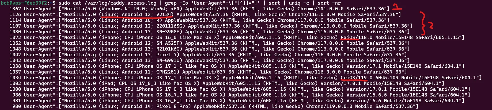 Lots of request use old browser versions