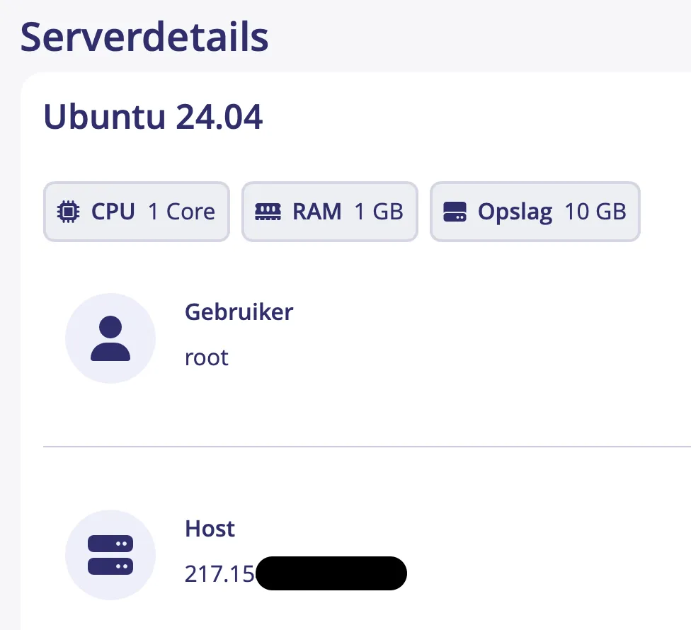 Image of simple cloud server specifications