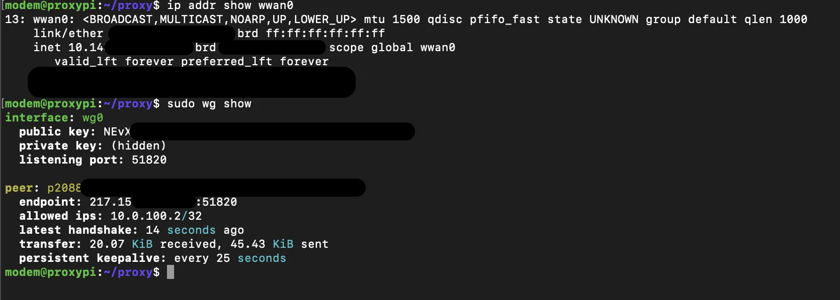 WireGuard likes shaking hands