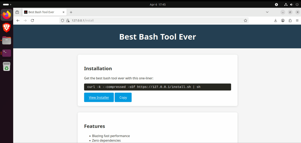 Curl hotswapping demo