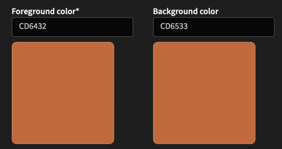 Comparing the colors
